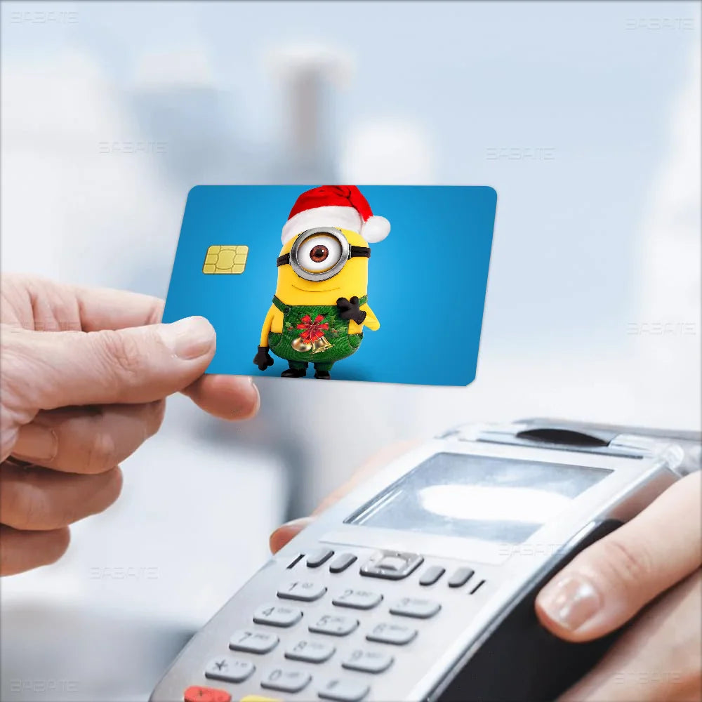 Cartoon L-Lovely Cute M-Minions Game Film Cover Sticker for Credit Card - Image 13