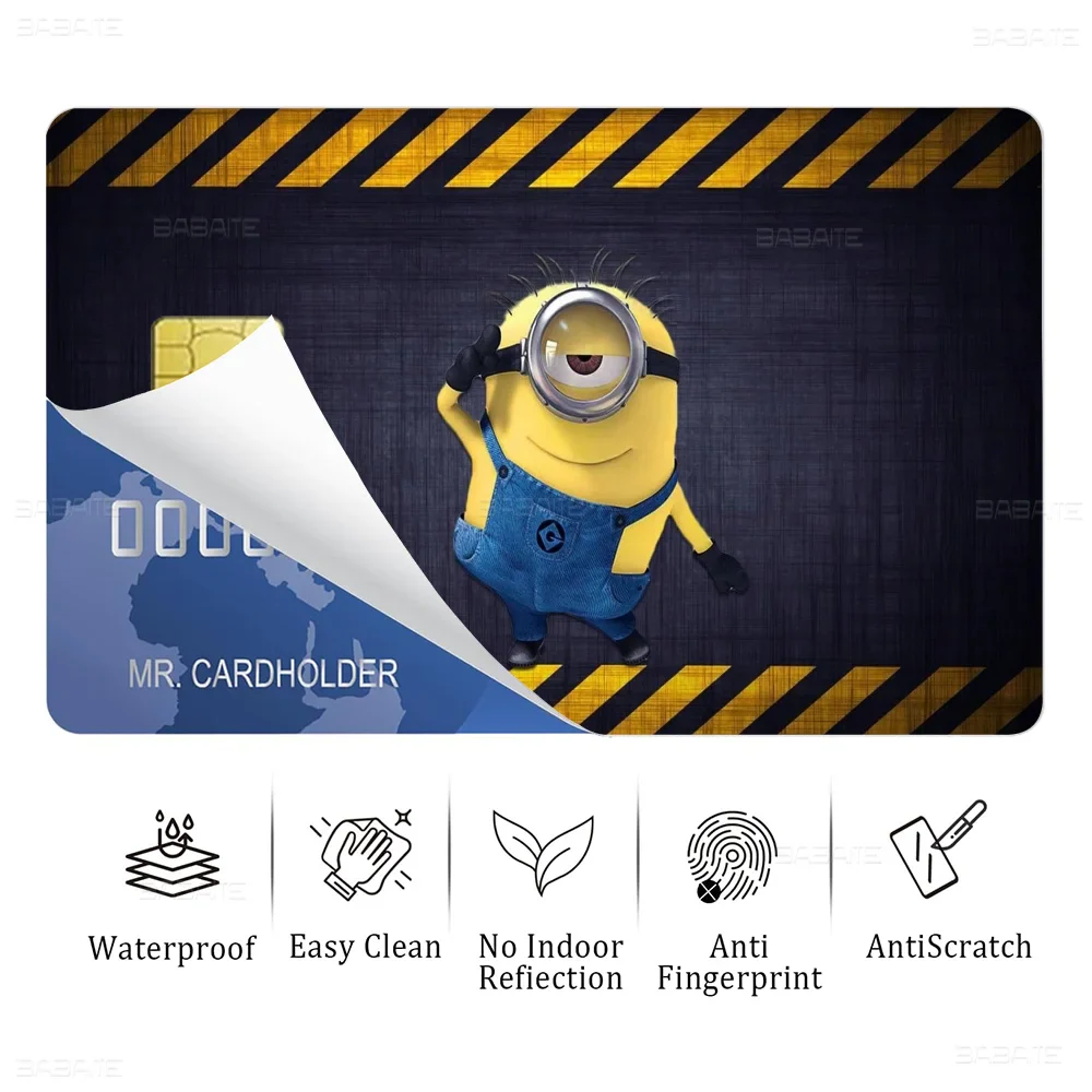Cartoon L-Lovely Cute M-Minions Game Film Cover Sticker for Credit Card - Image 3