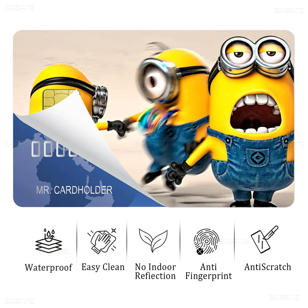 Cartoon L-Lovely Cute M-Minions Game Film Cover Sticker for Credit Card - Image 7