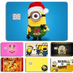 Cartoon L-Lovely Cute M-Minions Game Film Cover Sticker for Credit Card